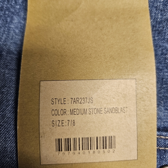 Women’s Stephen Hardy Squeeze Blue Denim Overalls Medium Stone Sandblast 7/8 NWT - Picture 5 of 8